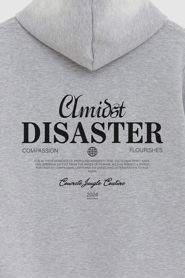 HOODIE ESTAMPADO URBAN AMIDST DISASTER