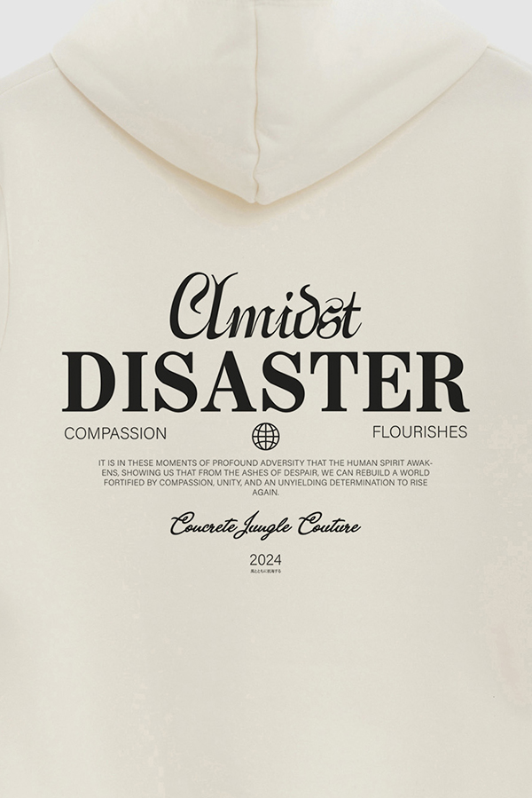 HOODIE ESTAMPADO URBAN AMIDST DISASTER