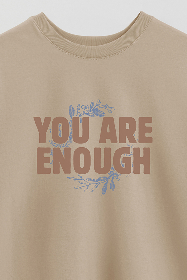 REMERA OVER ESTAMPADA YOU ARE ENOUGH