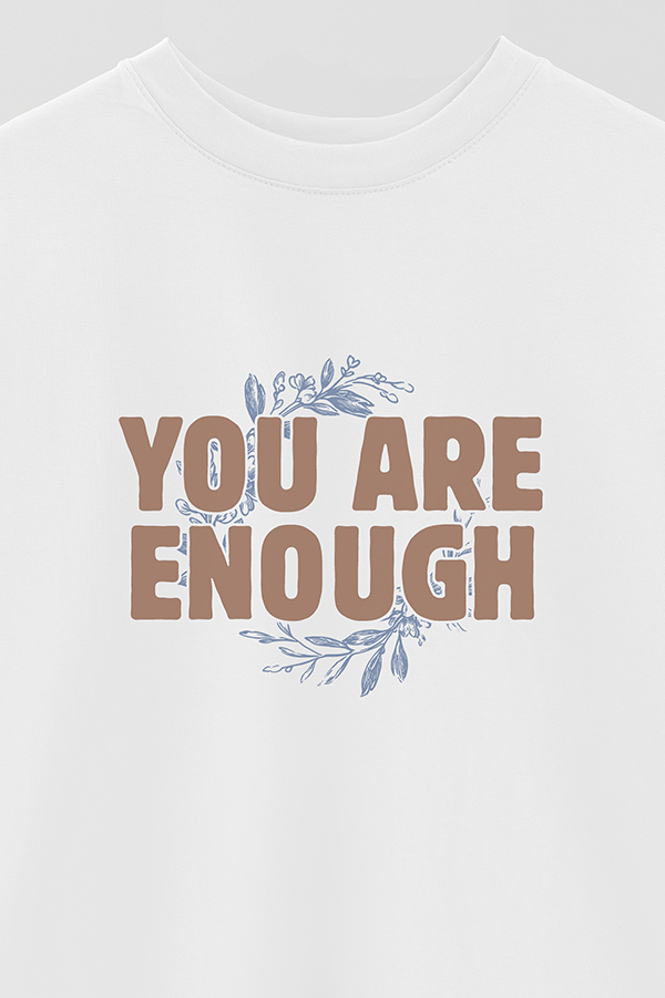 REMERA OVER ESTAMPADA YOU ARE ENOUGH
