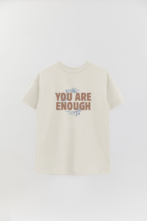 REMERA OVER ESTAMPADA YOU ARE ENOUGH