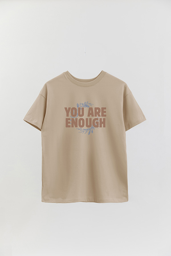 REMERA OVER ESTAMPADA YOU ARE ENOUGH