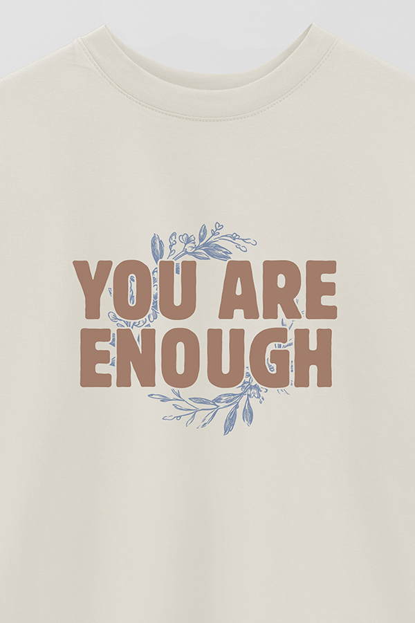 REMERA OVER ESTAMPADA YOU ARE ENOUGH