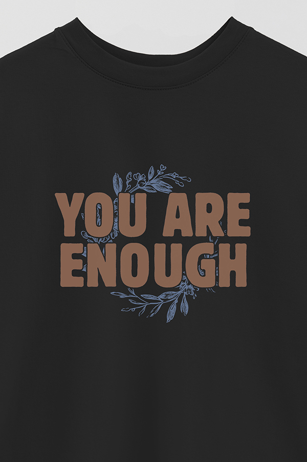 REMERA OVER ESTAMPADA YOU ARE ENOUGH