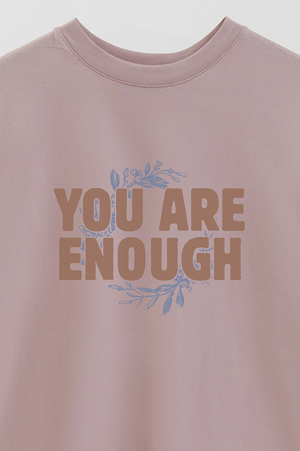 REMERA OVER ESTAMPADA YOU ARE ENOUGH