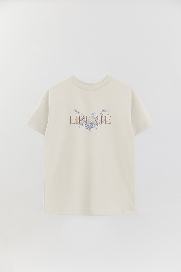 REMERA OVER ESTAMPADA LIBERTE