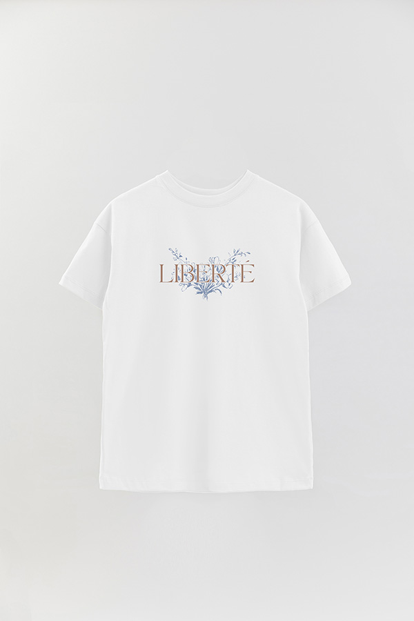 REMERA OVER ESTAMPADA LIBERTE