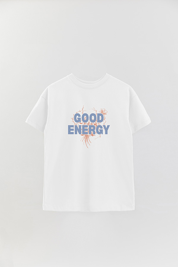 REMERA OVER ESTAMPADA GOOD ENERGY