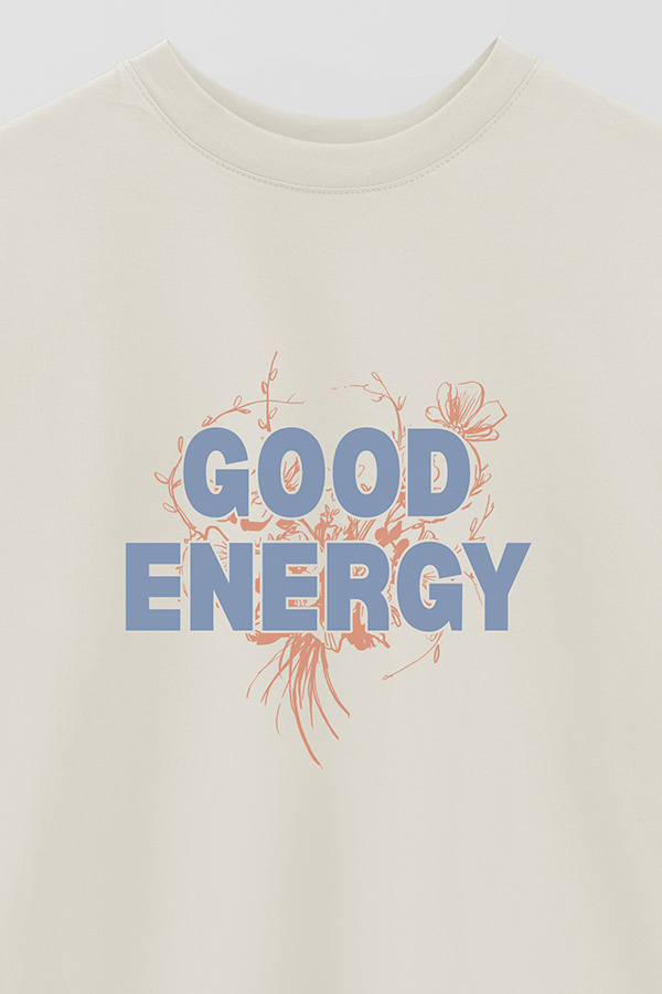 REMERA OVER ESTAMPADA GOOD ENERGY