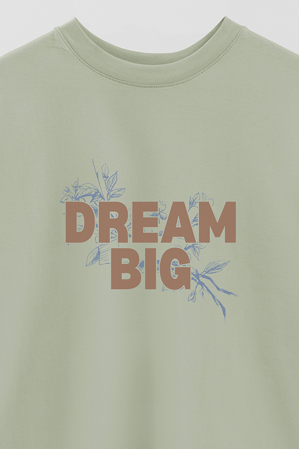 REMERA OVER ESTAMPADA DREAM BIG