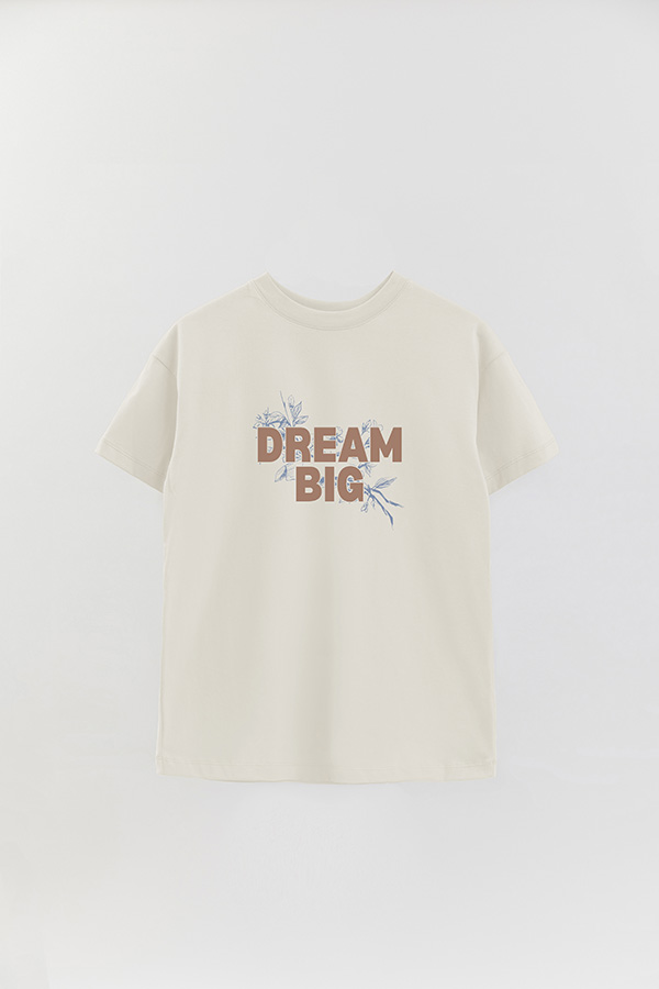 REMERA OVER ESTAMPADA DREAM BIG