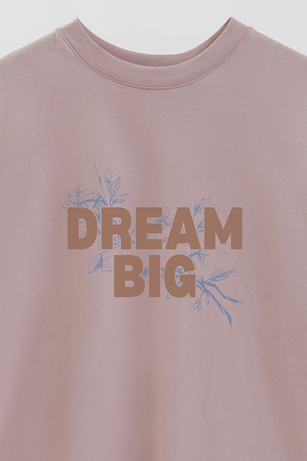 REMERA OVER ESTAMPADA DREAM BIG