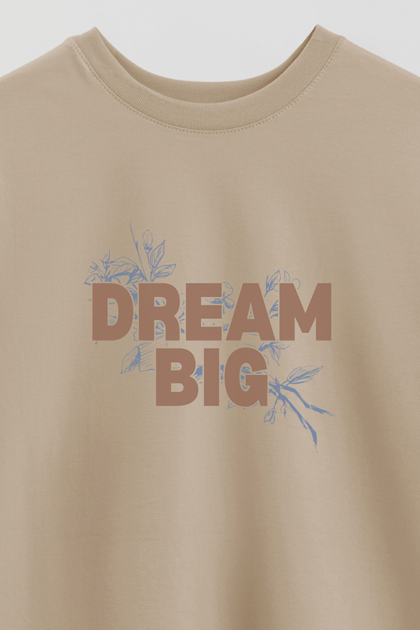 REMERA OVER ESTAMPADA DREAM BIG