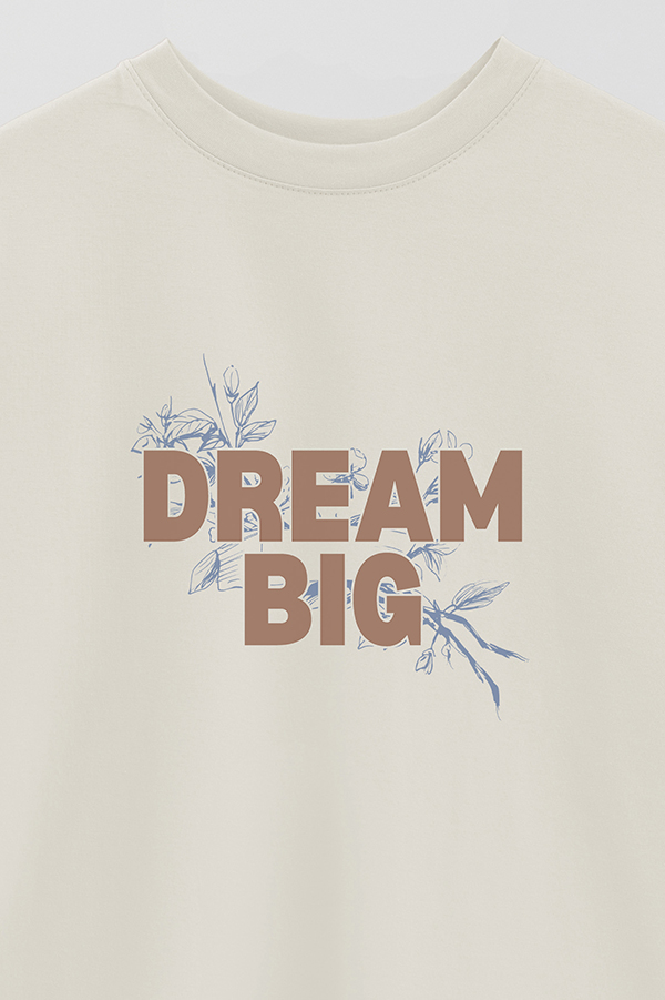 REMERA OVER ESTAMPADA DREAM BIG