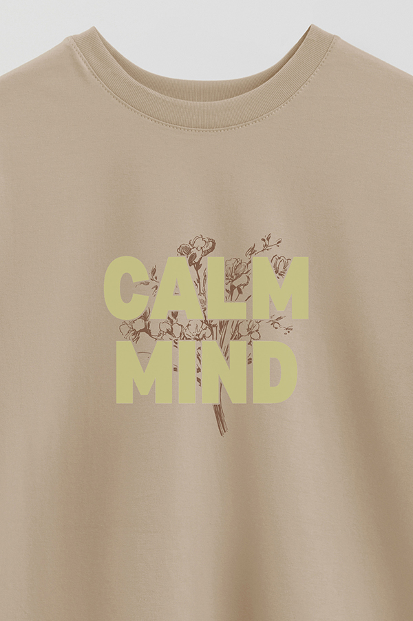 REMERA OVER ESTAMPADA CALM MIND