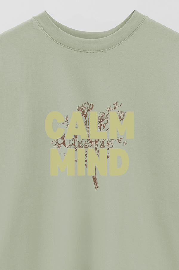 REMERA OVER ESTAMPADA CALM MIND