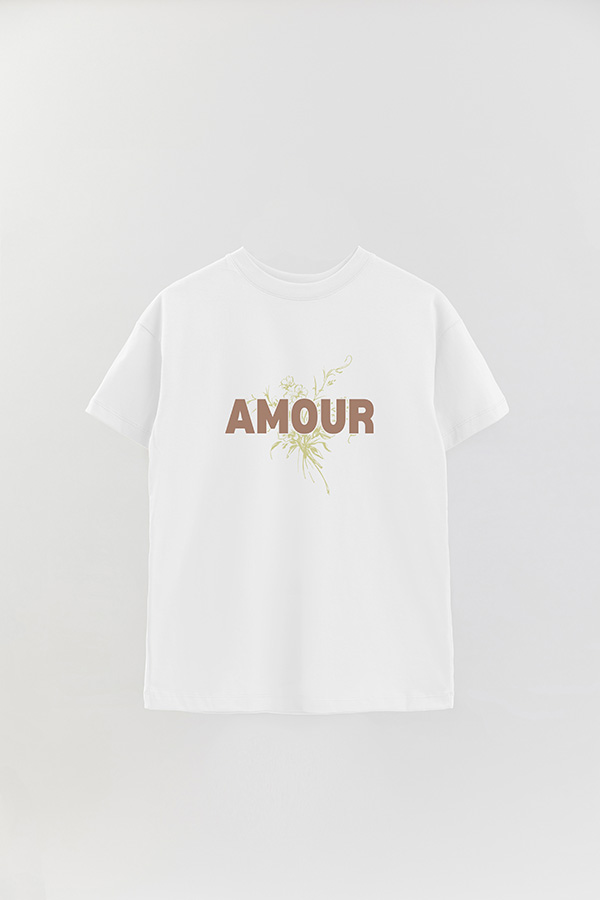 REMERA OVER ESTAMPADA AMOUR