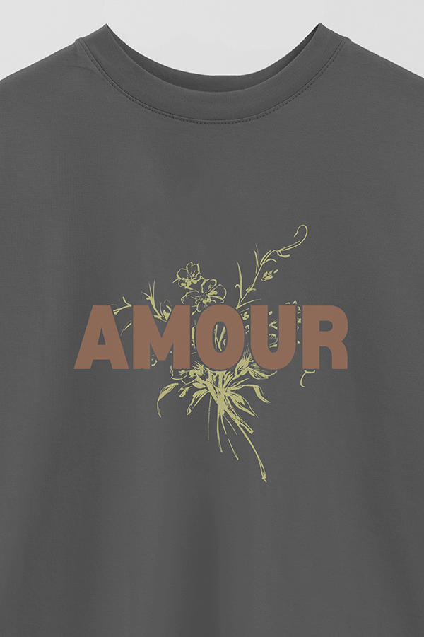 REMERA OVER ESTAMPADA AMOUR