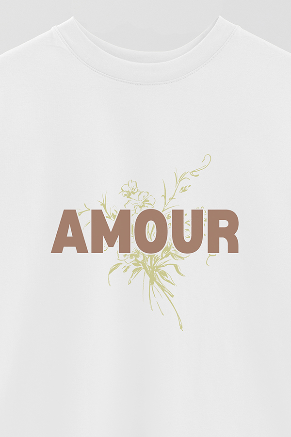 REMERA OVER ESTAMPADA AMOUR