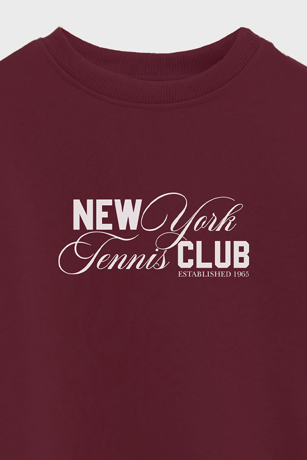 BUZO CROP ESTAMPADO NEW YORK TENNIS