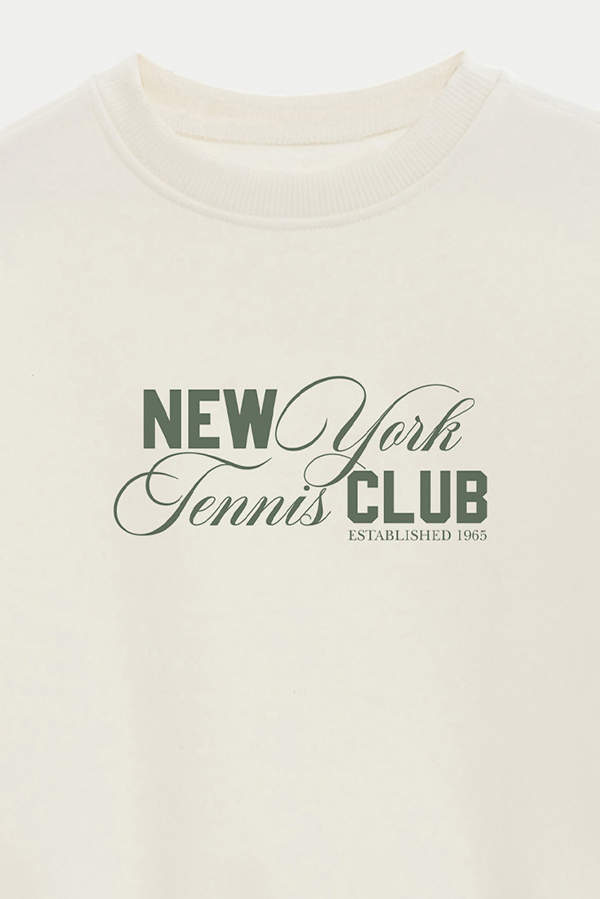 BUZO CROP ESTAMPADO NEW YORK TENNIS