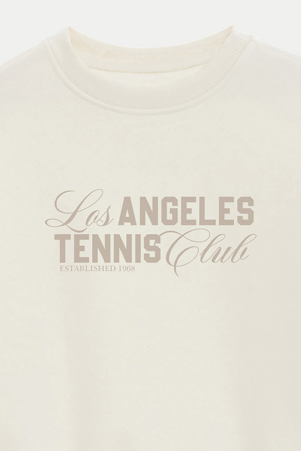 BUZO CROP ESTAMPADO LOS ANGELES TENNIS