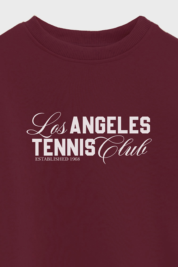 BUZO CROP ESTAMPADO LOS ANGELES TENNIS