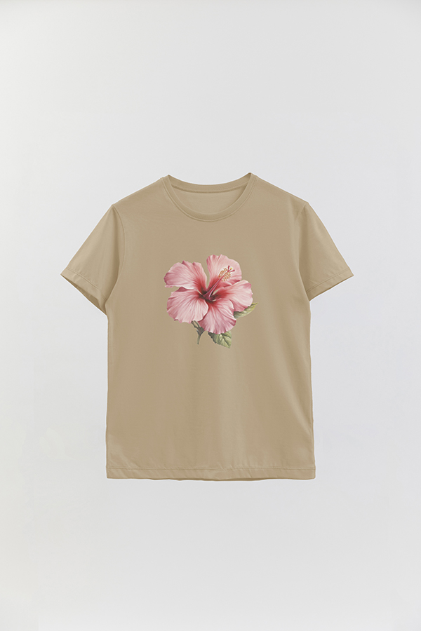 REMERA BASICA ESTAMPADA HIBISCUS 3