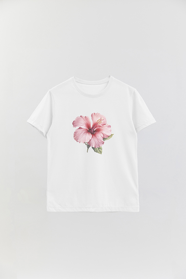 REMERA BASICA ESTAMPADA HIBISCUS 3