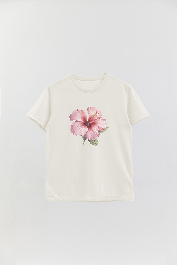 REMERA BASICA ESTAMPADA HIBISCUS 3