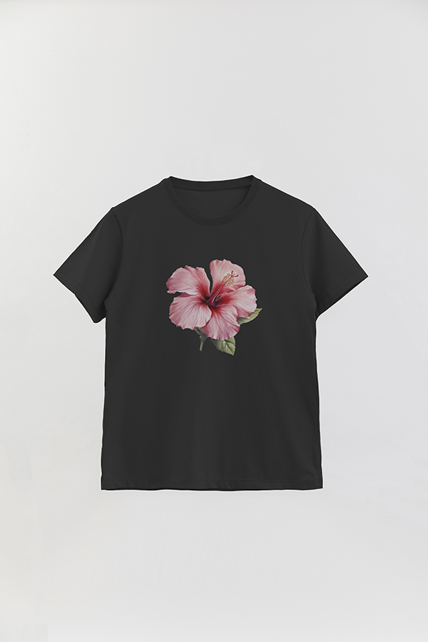 REMERA BASICA ESTAMPADA HIBISCUS 3