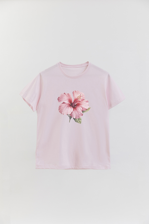 REMERA BASICA ESTAMPADA HIBISCUS 3