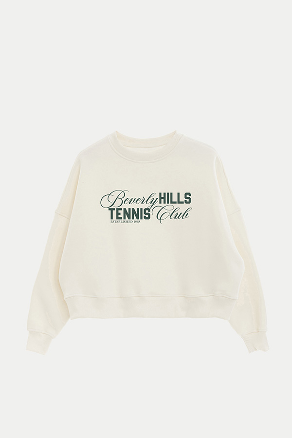 BUZO CROP ESTAMPADO BEVERLY HILLS TENNIS