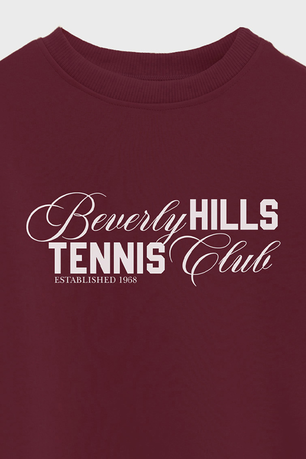 BUZO CROP ESTAMPADO BEVERLY HILLS TENNIS