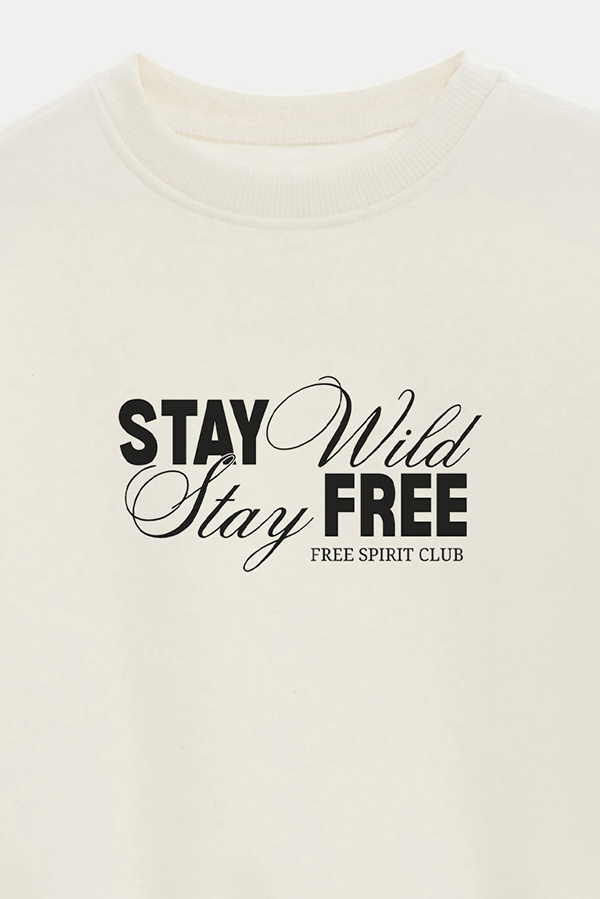 BUZO CROP ESTAMPADO STAY WILD