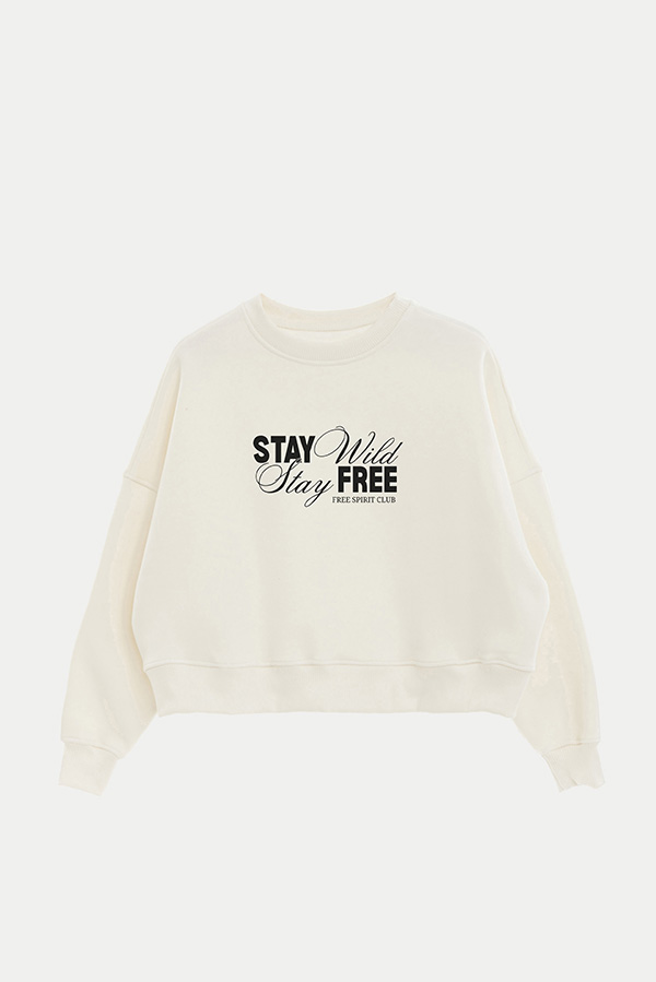 BUZO CROP ESTAMPADO STAY WILD
