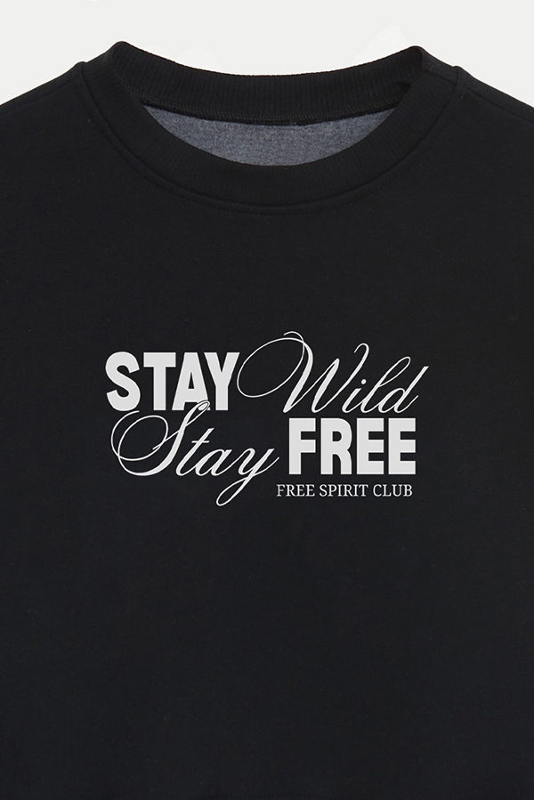 BUZO CROP ESTAMPADO STAY WILD