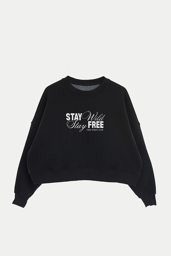 BUZO CROP ESTAMPADO STAY WILD