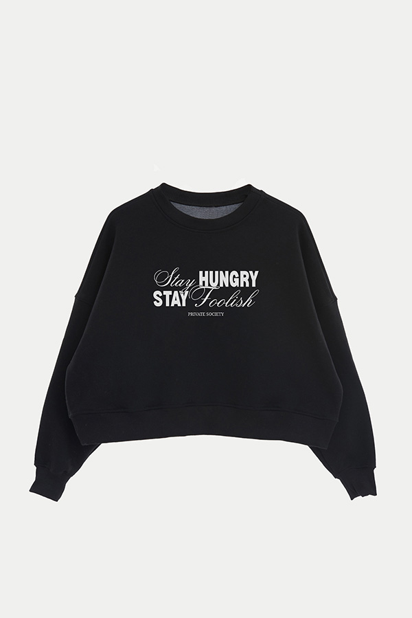 BUZO CROP ESTAMPADO STAY HUNGRY
