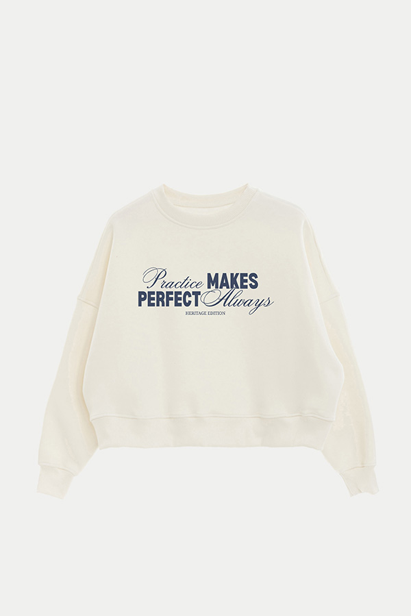 BUZO CROP ESTAMPADO PRACTICE MAKES