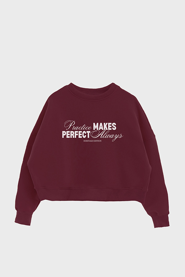 BUZO CROP ESTAMPADO PRACTICE MAKES