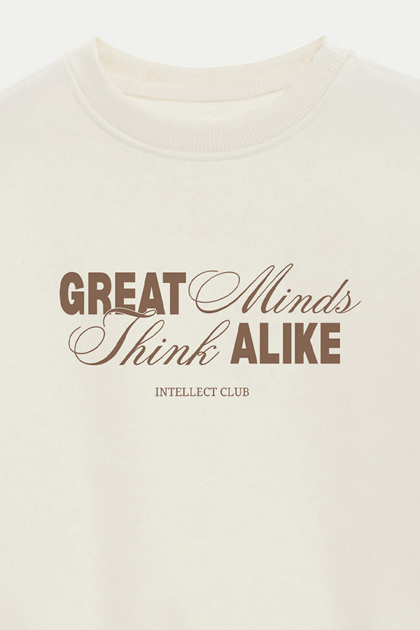 BUZO CROP ESTAMPADO GREAT MINDS