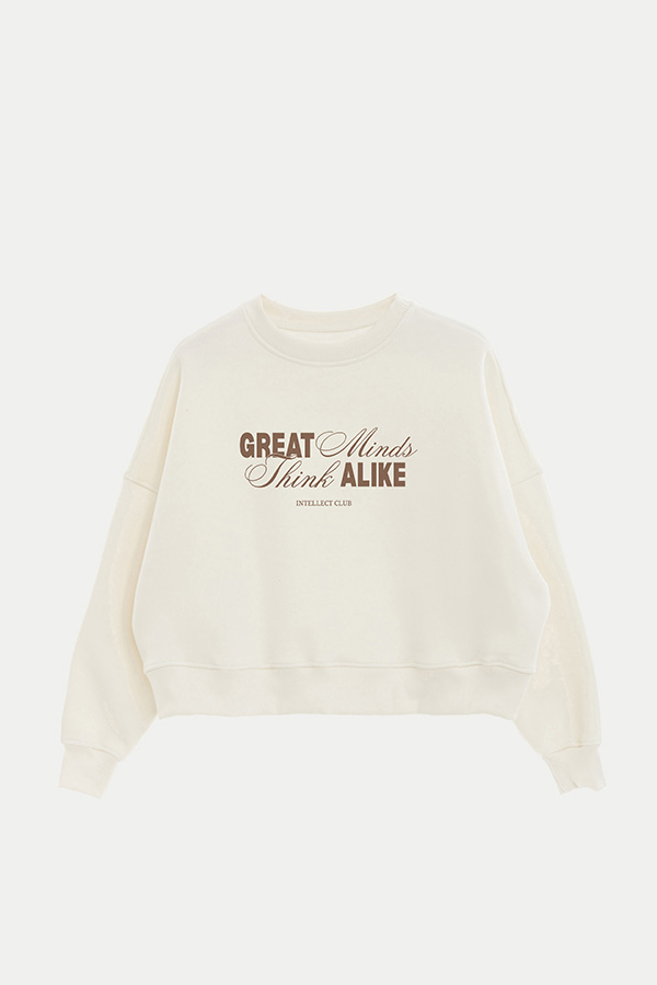 BUZO CROP ESTAMPADO GREAT MINDS