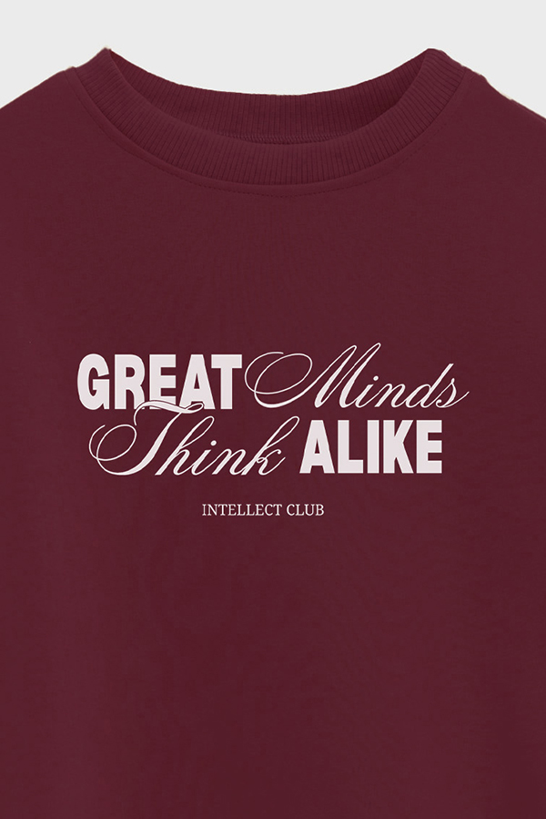 BUZO CROP ESTAMPADO GREAT MINDS