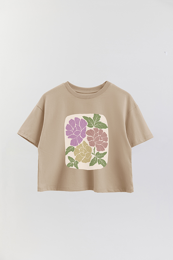 REMERA CROP ESTAMPADA ART 173