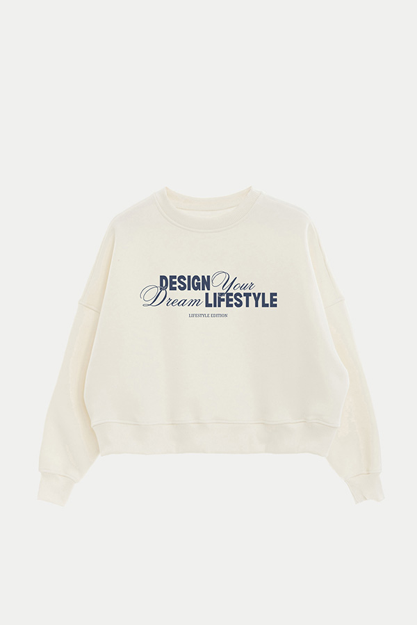 BUZO CROP ESTAMPADO DESIGN YOUR DREAM