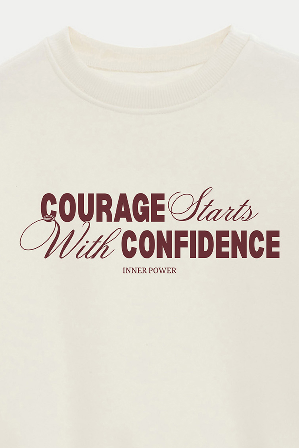 BUZO CROP ESTAMPADO COURAGE STARTS