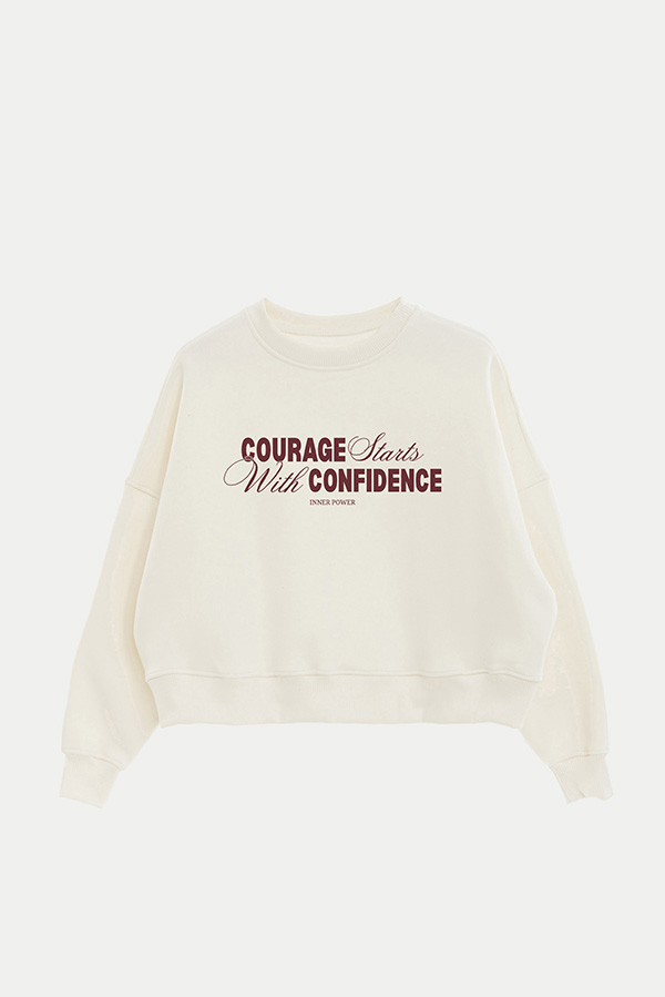 BUZO CROP ESTAMPADO COURAGE STARTS