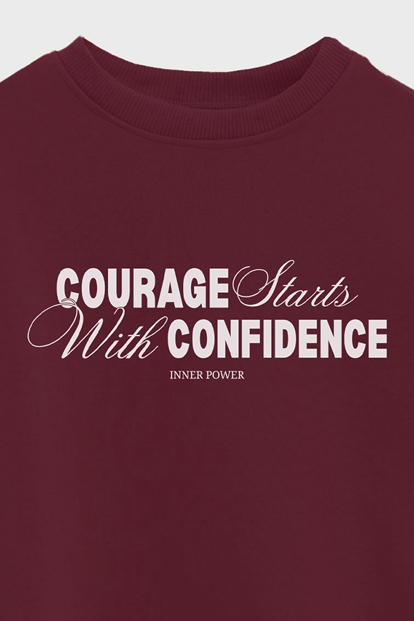 BUZO CROP ESTAMPADO COURAGE STARTS