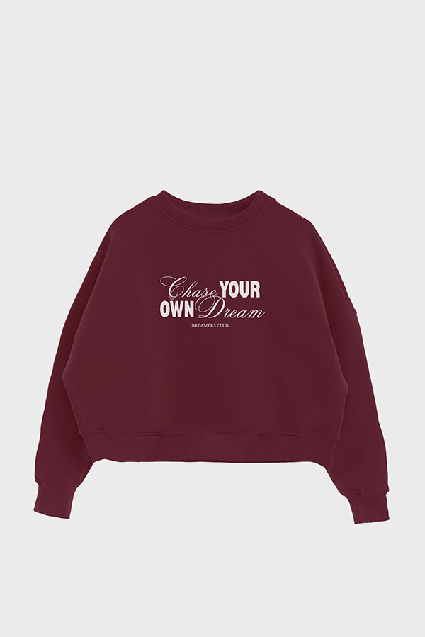 BUZO CROP ESTAMPADO CHASE YOU OWN DREAMS